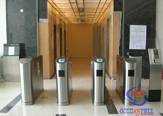 Biometric Access Control Flap Barrier , Full Automatic Barrier Gate for Library / Theater