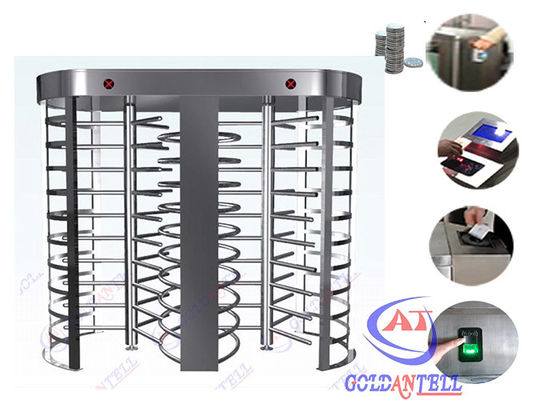 Bi - directional Airports Subway Station single turnstile , Automatic Revolving Door