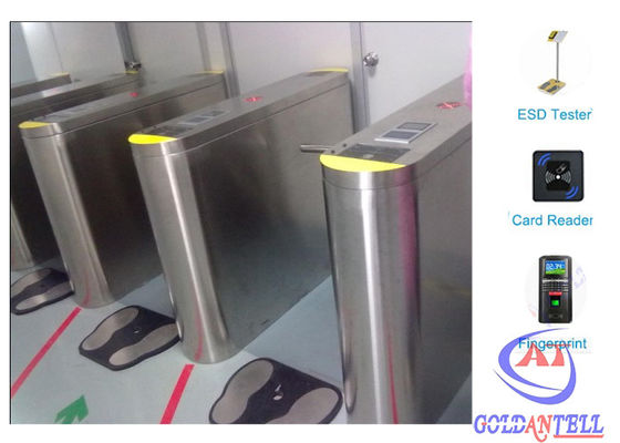 Rotating arm Tripod pedestrian RFID Turnstile Gate , anti rush alarm function