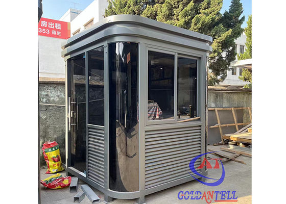 Custom Size & Color Portable Security Guard Cabin Channel Steel Tempered Glass Structure