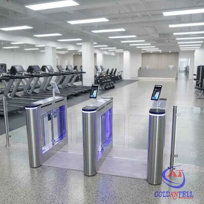 Catraca de Acesso Swing Turnstile for Gym Academy and Fitness Center with QR Recognition Heavy Duty Stainless Steel Body