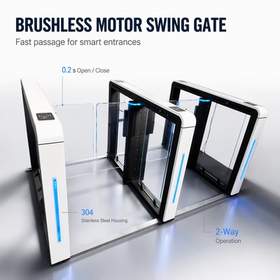 QR Code Face Recognition Automatic Swing Barrier Speed Turnstile Card Membership Gym Office Building