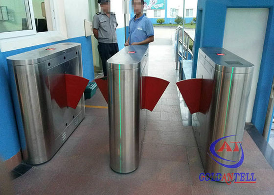 Subway High Traffic Flow Flap Barrier Gate 304 Stainless Steel Single / Double Core