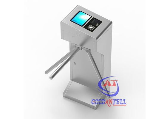 Gynasium entrance vertical full-auto tripod turnstile / nfc card face camera scanner door system