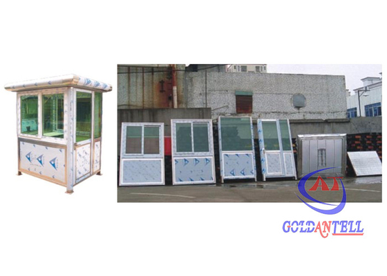 एसएस 1.2×1.5×2.4m सुरक्षा गार्ड हाउस असेंबल गार्ड बूथ 5 मिनट स्थापना