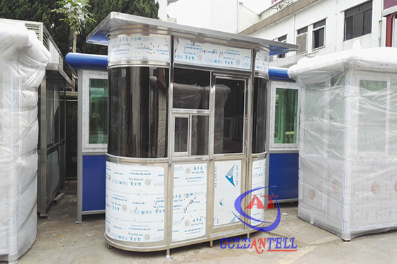 Waterproof Outdoor Indoor Stainless Steel Prefab Guard House , Noise Protection Park Toll