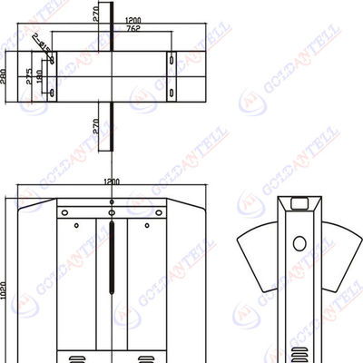 Smart flap barrier turnstile single or bi-directional optional for station airport