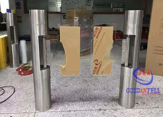 स्टेनलेस स्टील स्वचालित गेट सिस्टम फ़िंगरप्रिंट RS485 संचार इंटरफ़ेस
