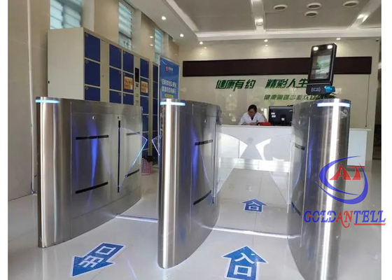 स्कूलों के जिम के लिए आउटडोर RS485 RFID स्मार्ट गेट फ्लैप बैरियर सिस्टम