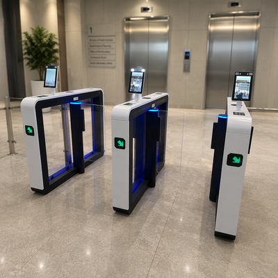 QR Code Face Recognition Automatic Swing Barrier Speed Turnstile Card सदस्यता जिम कार्यालय भवन