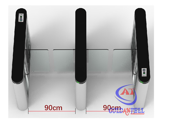 Security Door Access Control Fingerprint Turnstile Waist High Dual RFID Code Reader