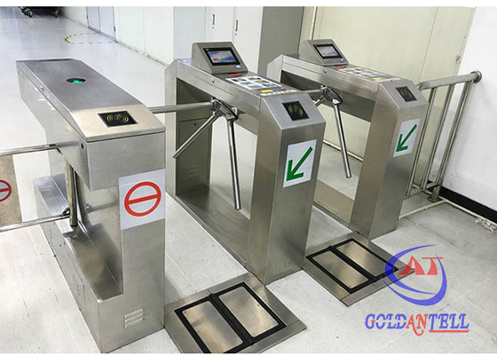 मोटी 1.5 मिमी टीसीपी / आईपी स्मार्ट एक्सेस इलेक्ट्रोक्स एनडीसी सुरक्षा प्रणाली के साथ प्रविष्टि एकल कमर ऊंचाई घूमने वाला दरवाज़ा