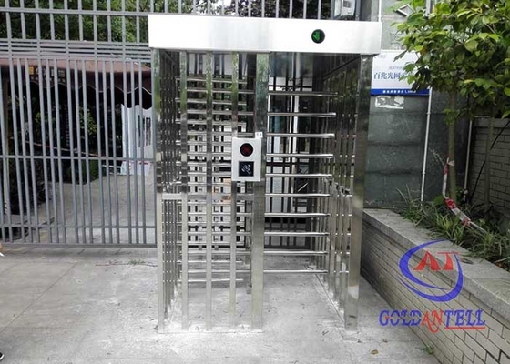 एंटी कोलिशन आरएफआईडी फिंगरप्रिंट फुल हाईट टर्नस्टाइल SUS304 फोर आर्म गेट