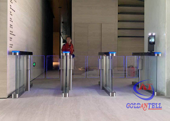 ऑप्टिकल फेस स्कैनर स्विंग बैरियर गेट RFID Bi दिशात्मक पास बैरियर सिस्टम