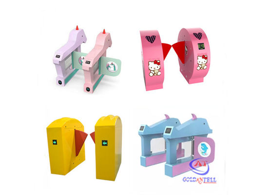 Low Noise Child Cartoon Swing Barrier Gate Turnstile For Kids Kindergarten