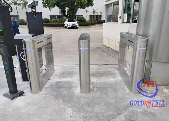फेस रिकग्निशन SUS 304 स्लाइडिंग स्टाइल के साथ वाटरप्रूफ स्विंग टर्नस्टाइल गेट