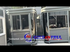 ठोस इस्पात पूर्वनिर्मित सुरक्षा गार्ड रूम अस्थायी कस्टम लोगो